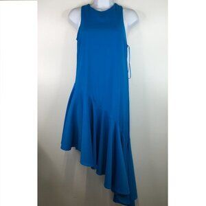 Topshop Assymetrical Blue Dress Sleeveless Size 4